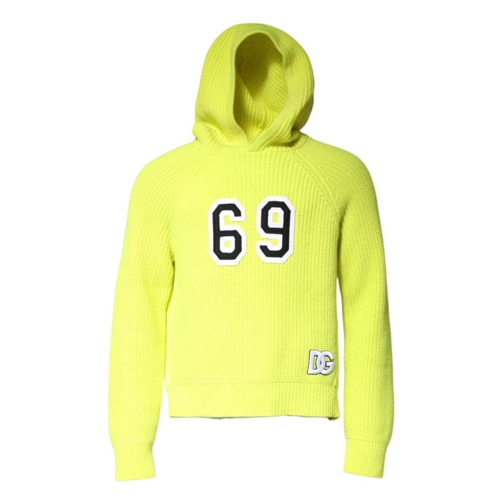 Dolce & Gabbana Uomo Verde - Maglione Con Cappuccio - Sweatshirts & Hoodies - M