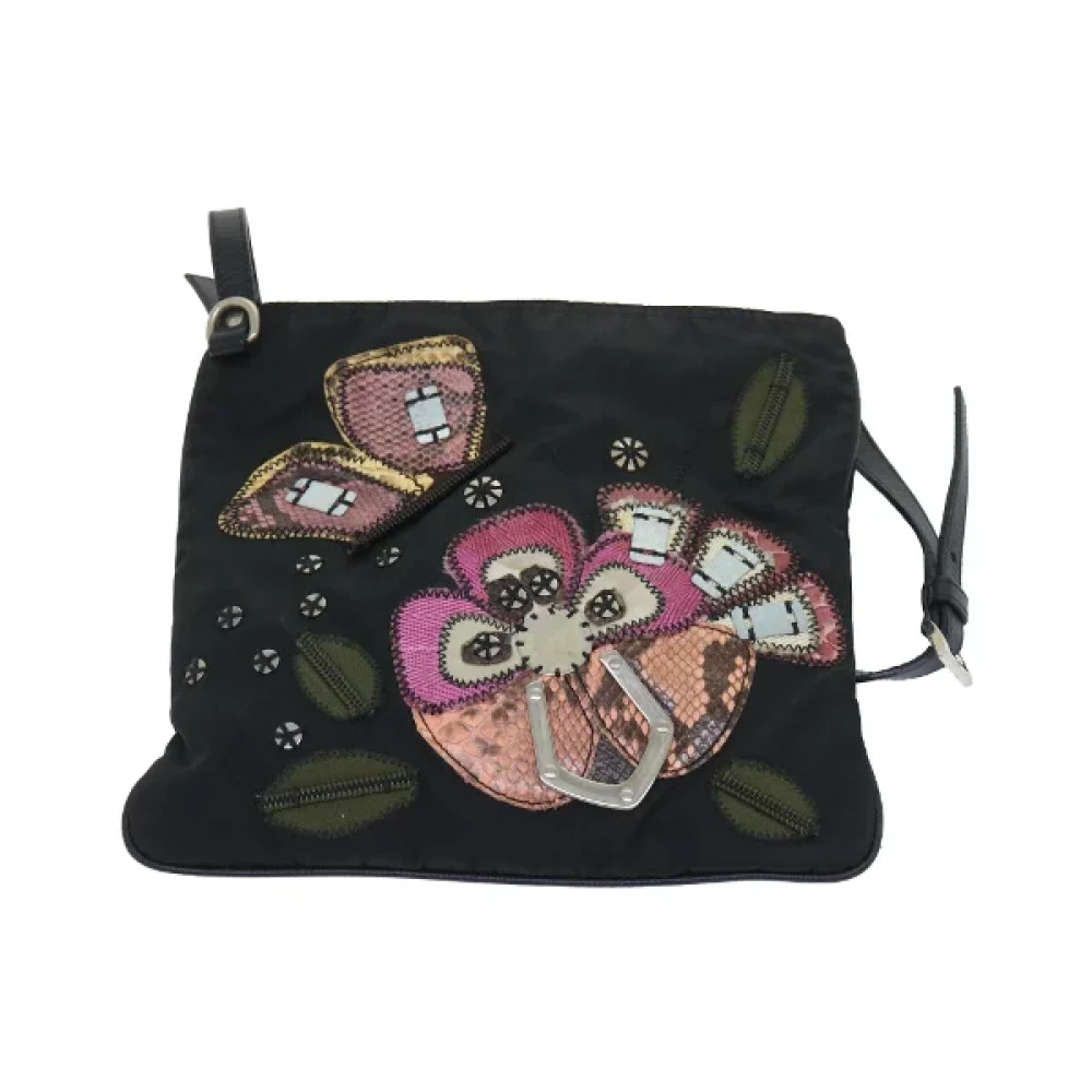 Prada Vintage Pre-owned Nylon prada-bags Black Dames