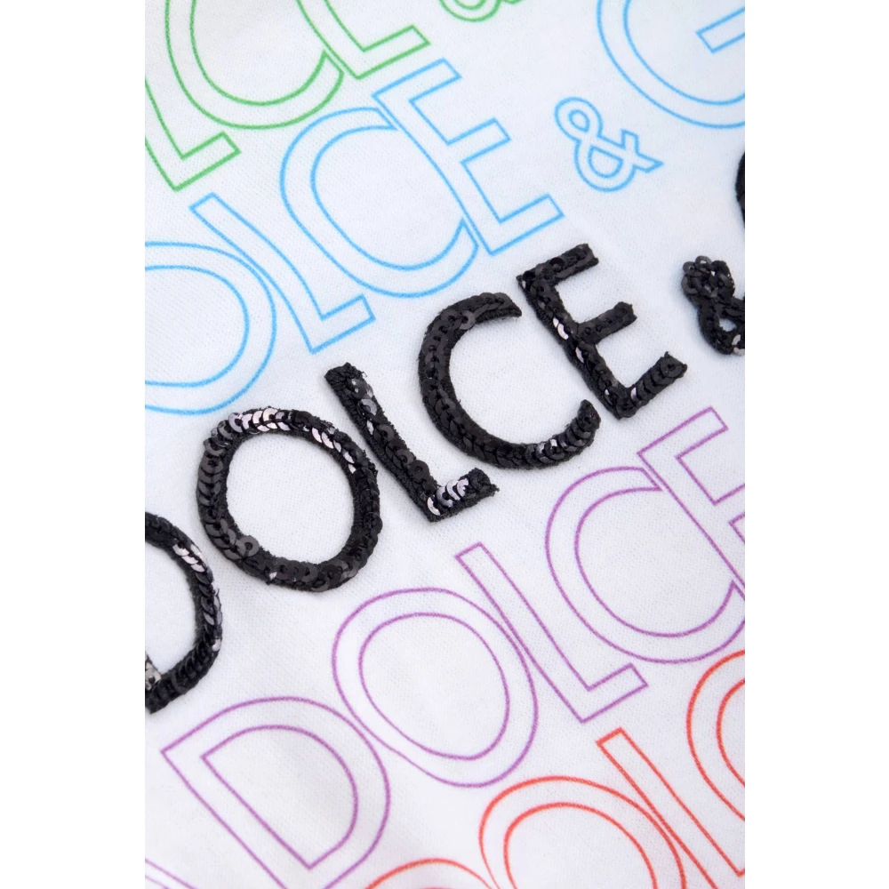 Dolce & Gabbana Dames Paillet Korte Mouw T-shirt Multicolor Dames