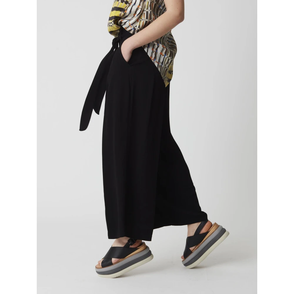 Manila Grace Broek met riem Black Dames