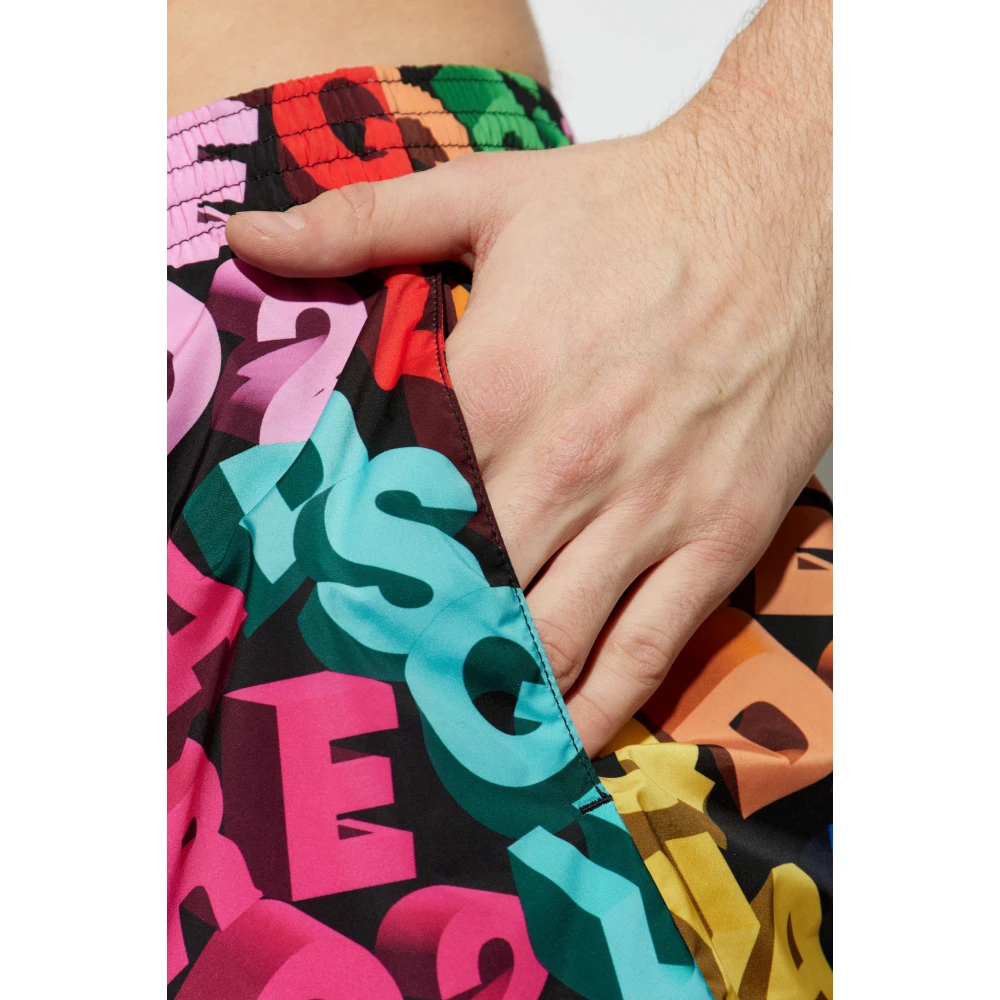 Dsquared2 Zwembroek met logo Multicolor Heren