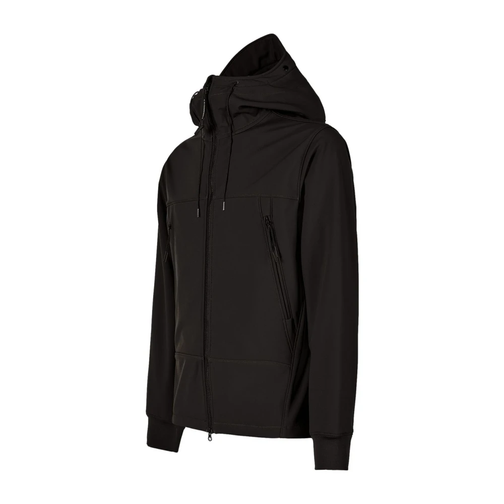 C.P. Company Zwarte Soft Shell-R Google Jas Black Heren