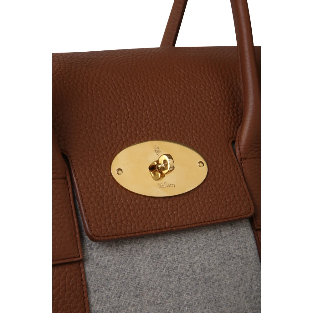 Eleventy Flanellen Piccadilly Leren Tas Brown Dames