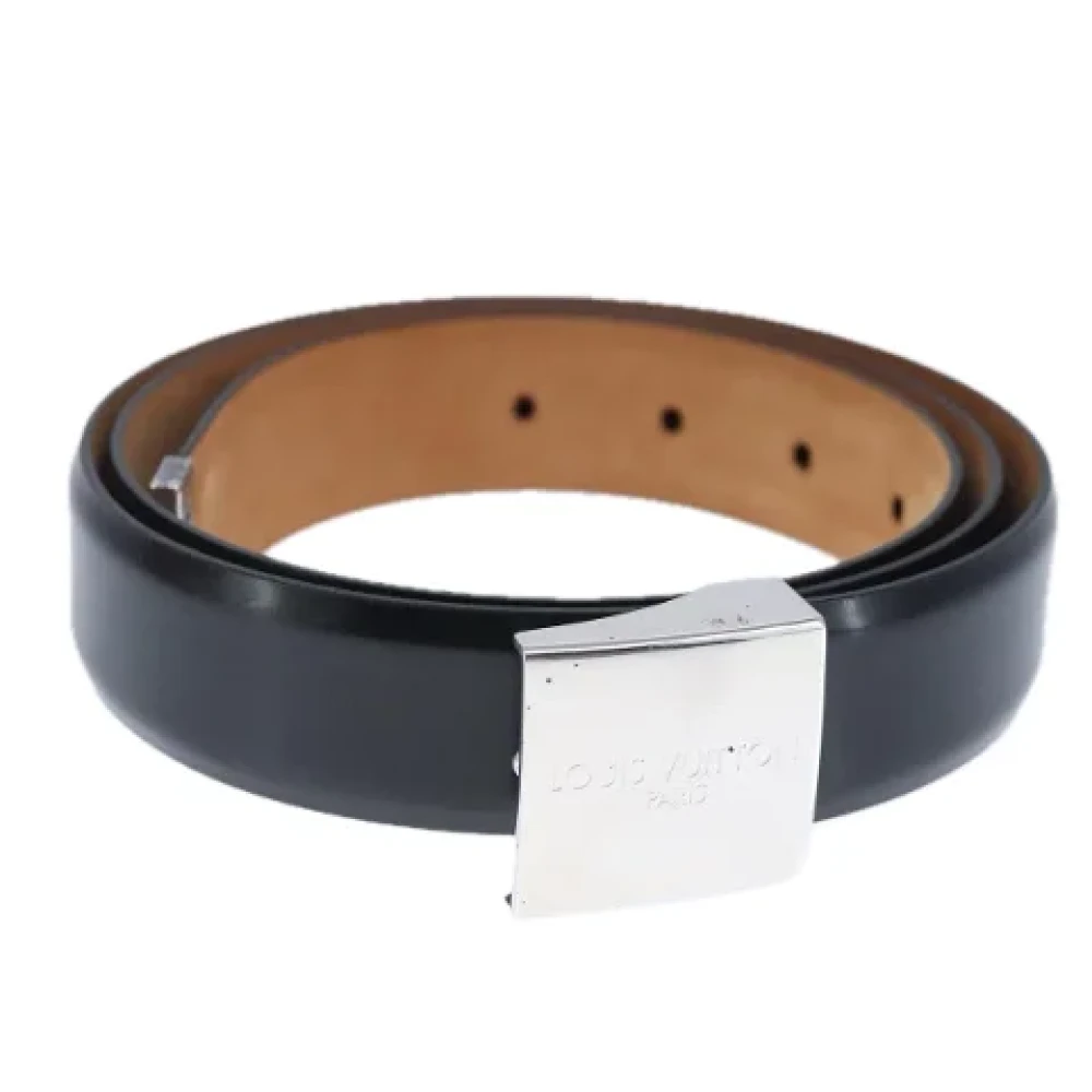 Louis Vuitton Vintage Pre-owned Leather belts Black Dames