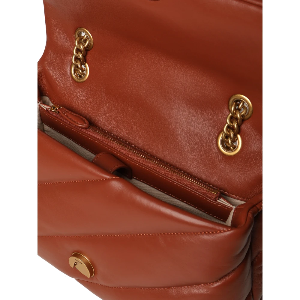 pinko Love Puff Classic Sheep Nap Tas Brown Dames