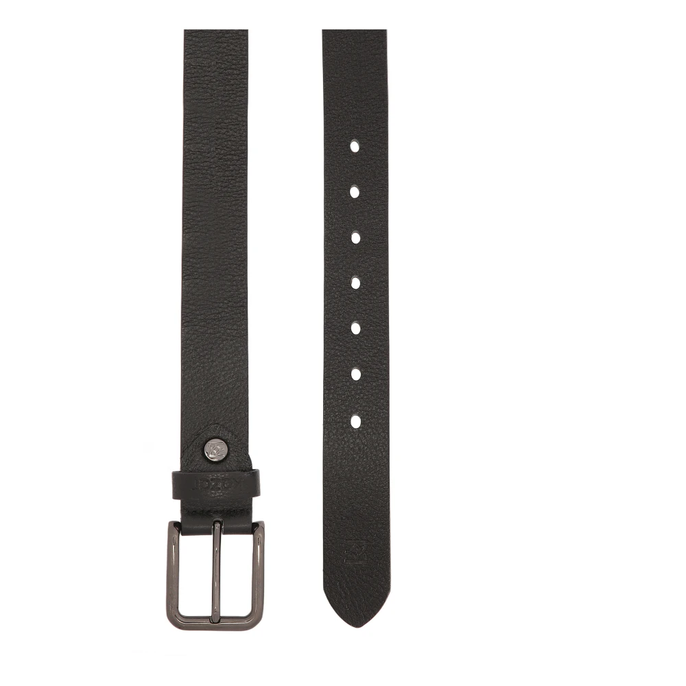 Kazar Zwart erwtenleren riem Black Dames