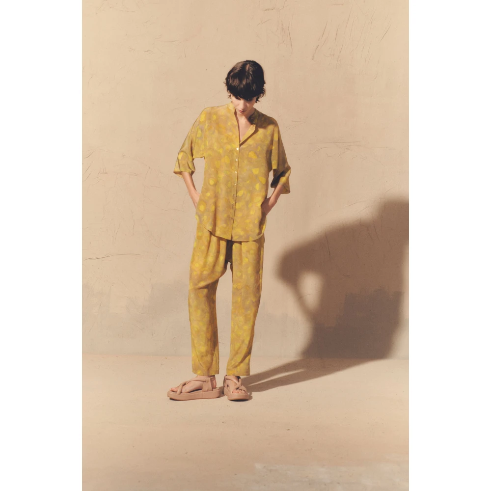 Cortana Oversized Zijden Shirt met Kimono Mouwen Multicolor Dames
