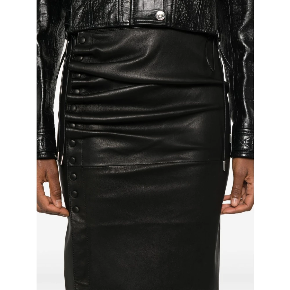Paco Rabanne Midi Rok in Zwart Black Dames