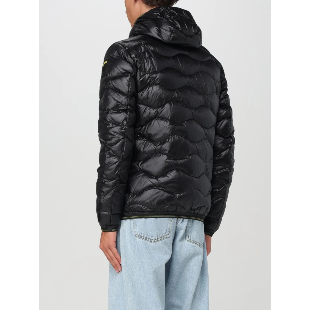 Blauer Zwarte Wave Jas Black Heren