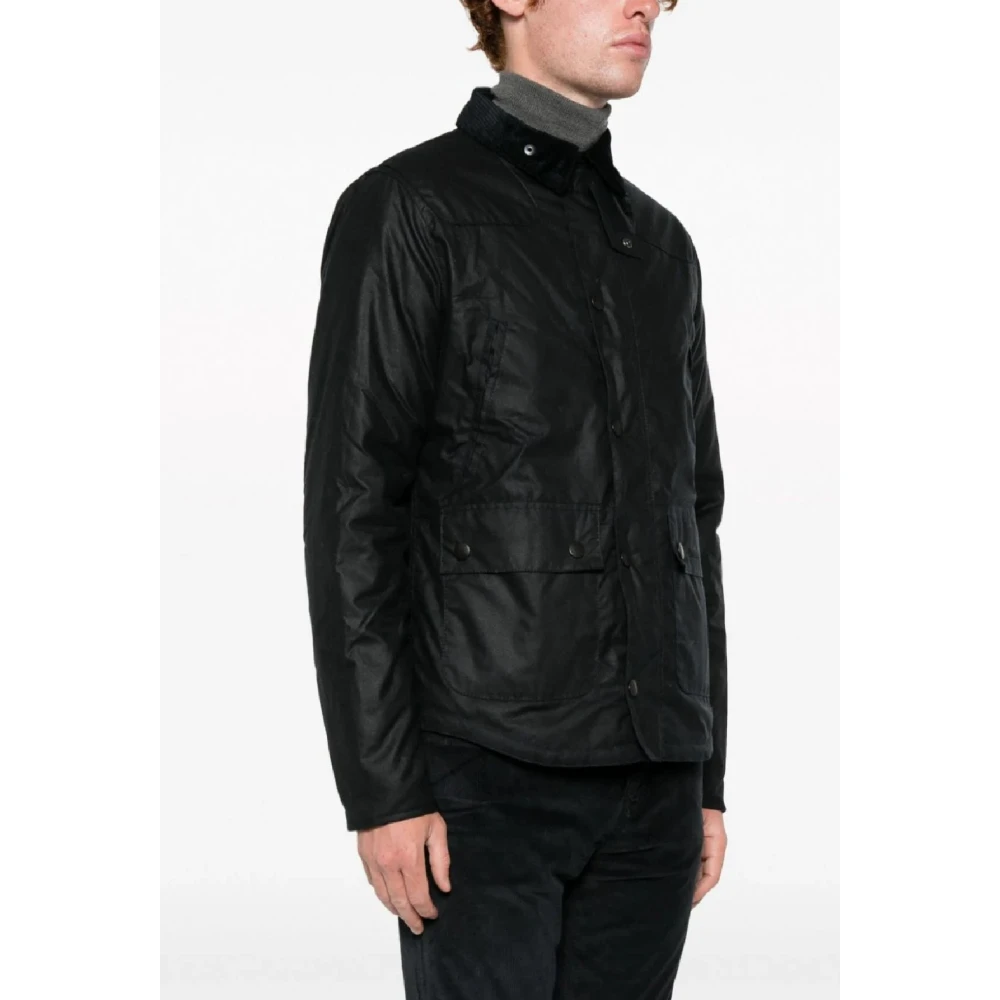 Barbour Navy Wax Jas Aw24 Black Heren