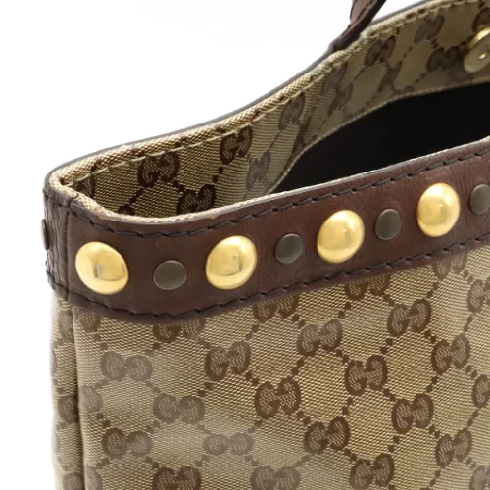 Gucci Vintage Pre-owned Canvas gucci-bags Beige Dames