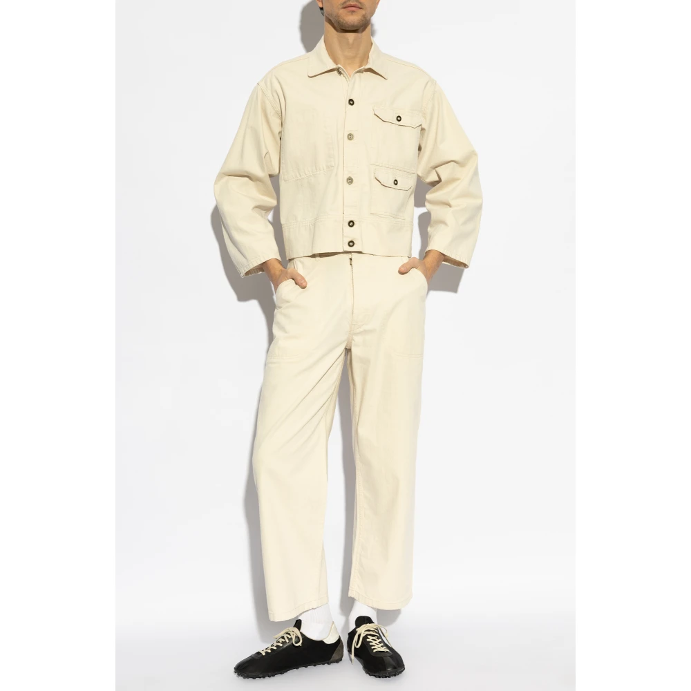 Maison Margiela Hoge taille broek Beige Heren