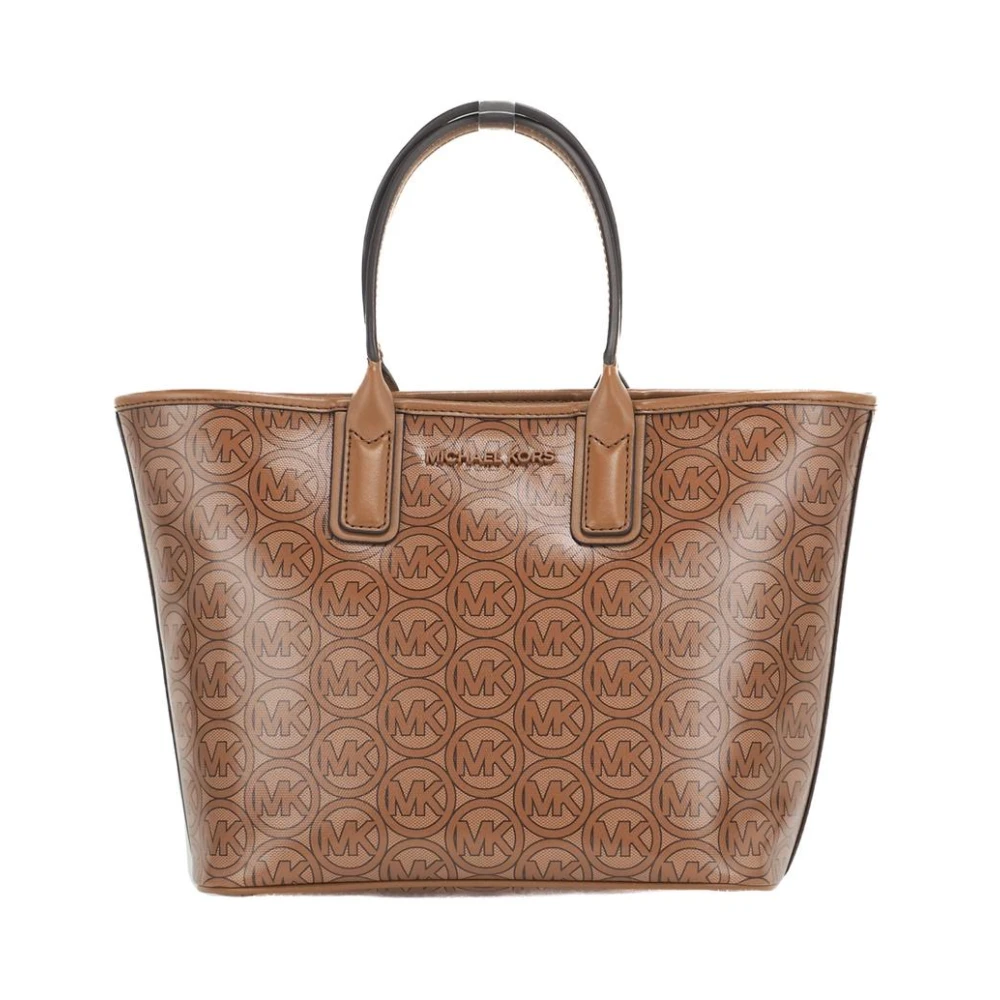 Michael Kors Jacquard Logo Tote Bag Brown, Dam