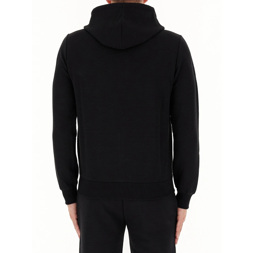 Colmar Zwarte Ottoman Millerighe Rits Hoodie Black Heren