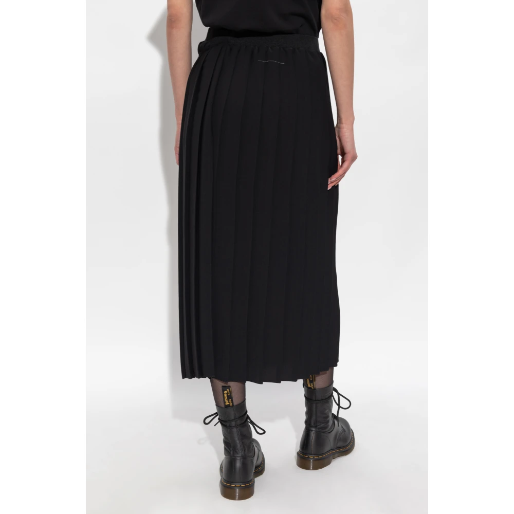 MM6 Maison Margiela Plooirok Black Dames