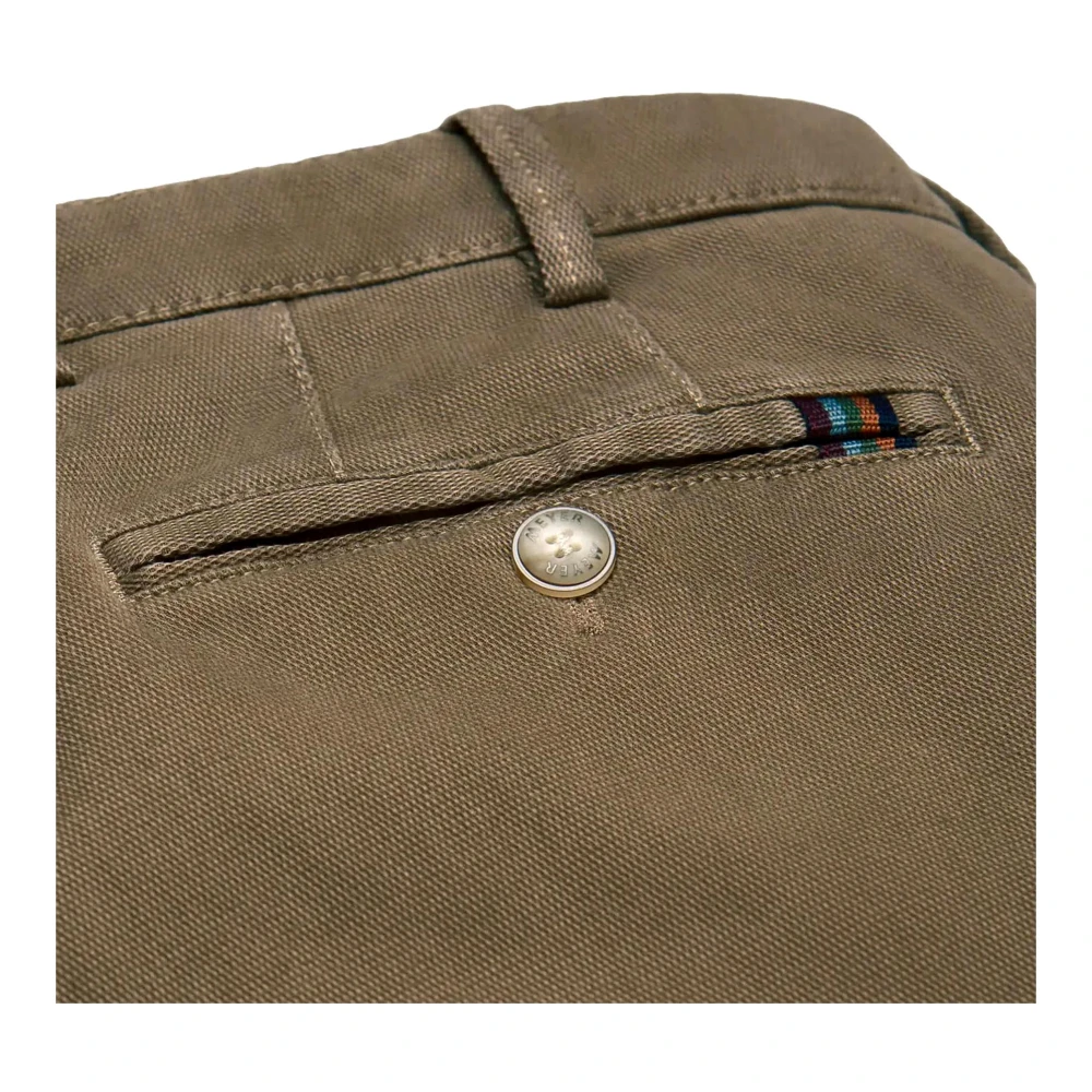 Meyer Moderne pasvorm Micro Fantasy Chino Beige Heren