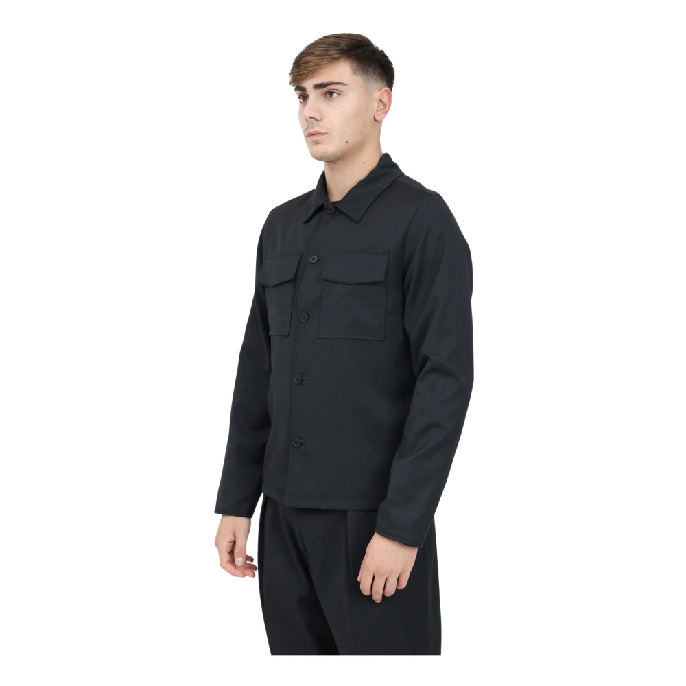 Golden Craft Svart långärmad skjorta Casual Chic Black, Herr