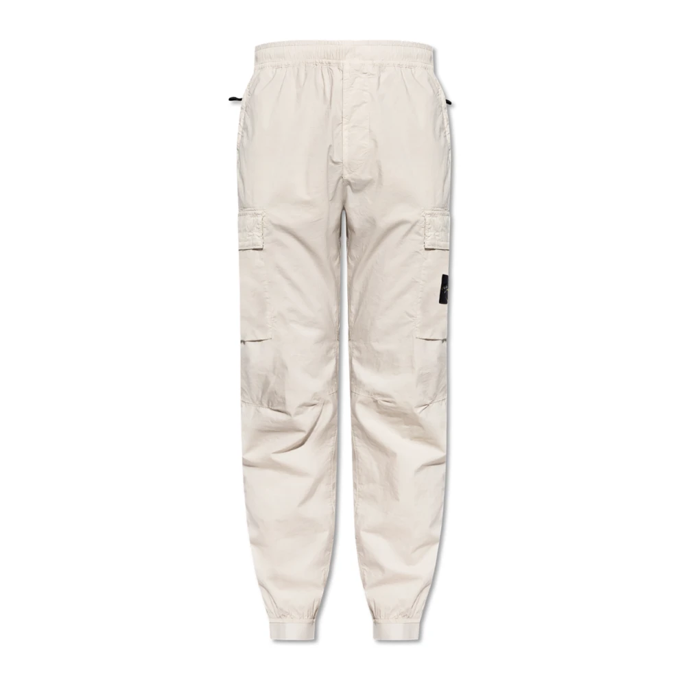 Stone Island Broek met logo Beige Heren