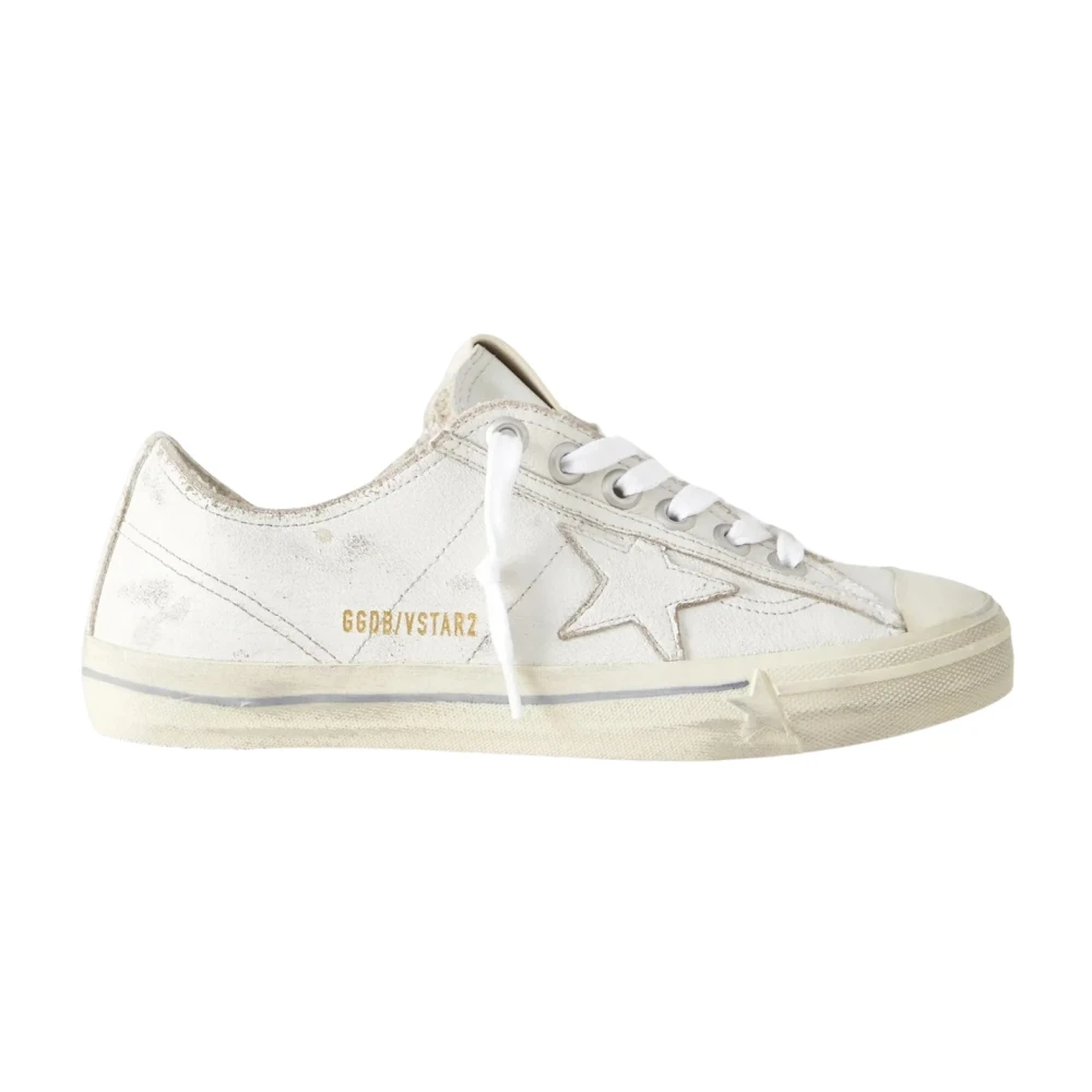 Golden Goose V-Star van leer met vintage-effect Dames Schoenen Wit