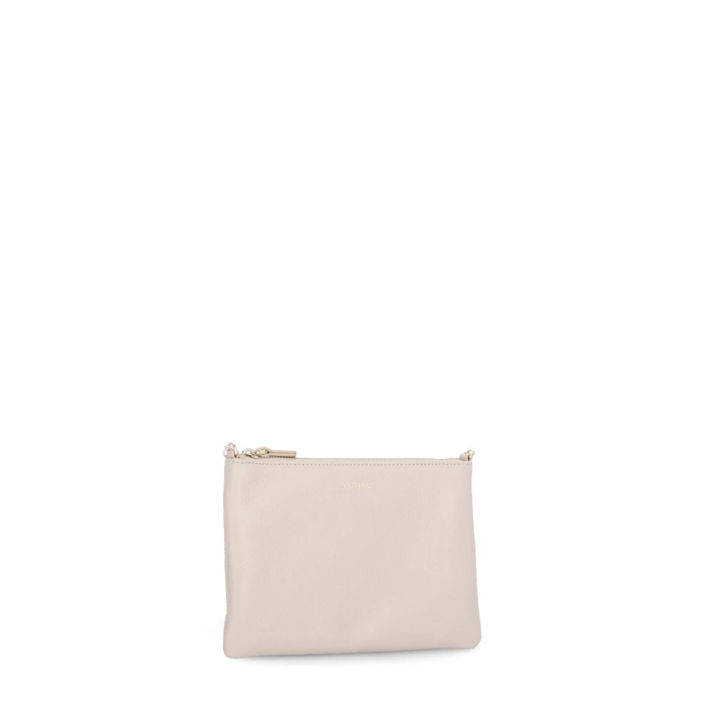 Coccinelle Roze Leren Pochette met Logo Pink Dames