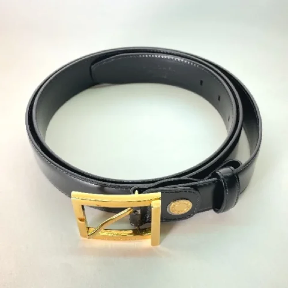 Bvlgari Vintage Pre-owned Leather belts Black Heren