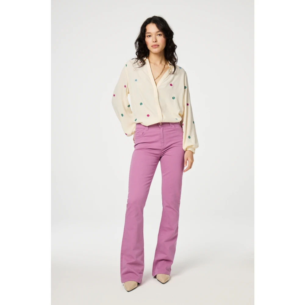 Fabienne Chapot Bloemen Geborduurde Witte Blouse White Dames