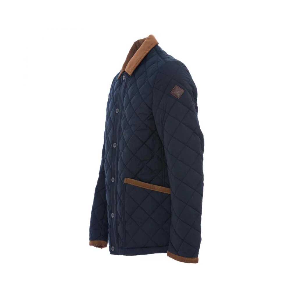 Husky Original Polyester Puffer en Parka Jassen Blue Heren