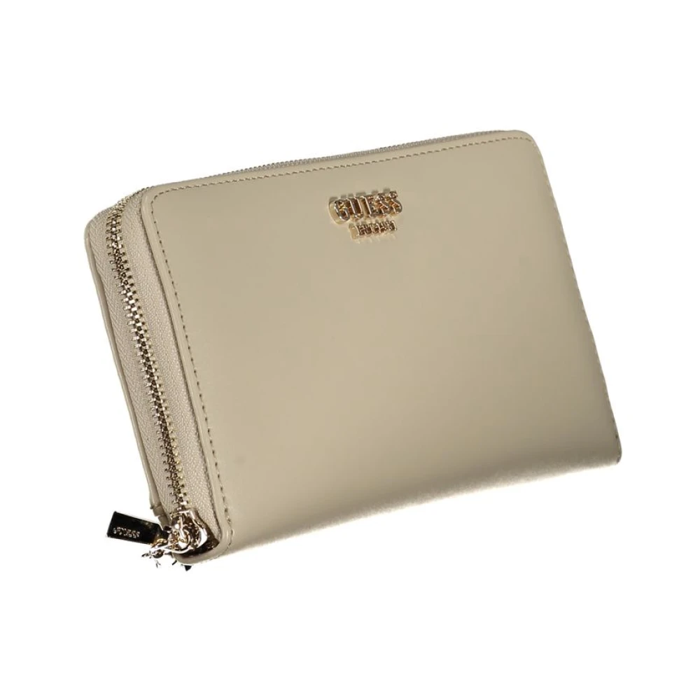 Guess Beige Portemonnee met Rits en Logo Beige Dames