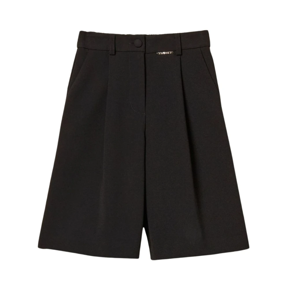 Twinset Unisex Kids Black Shorts - Shorts - 8 Y - Kids