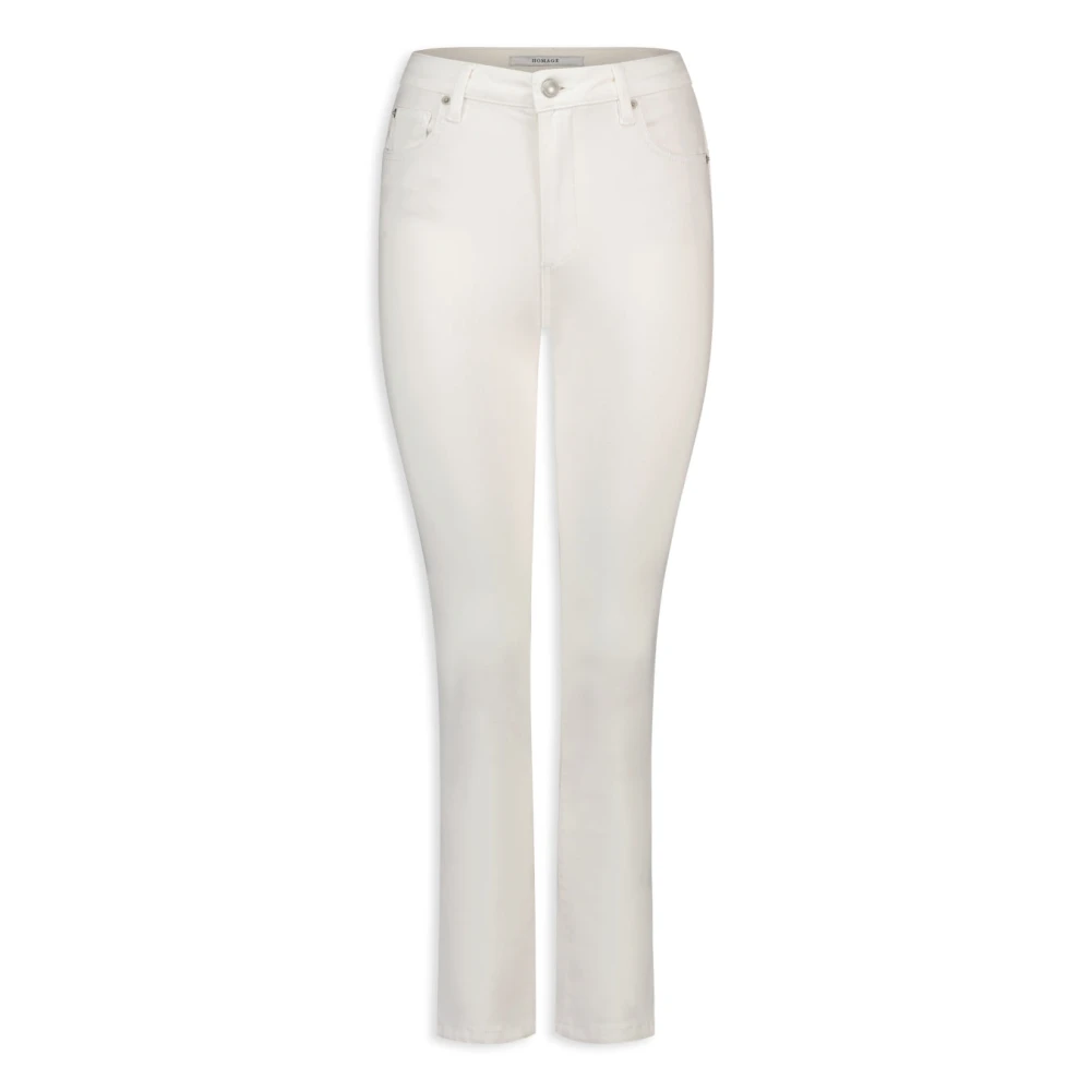 Homage Witte stretchy straight jeans Sarah White Dames