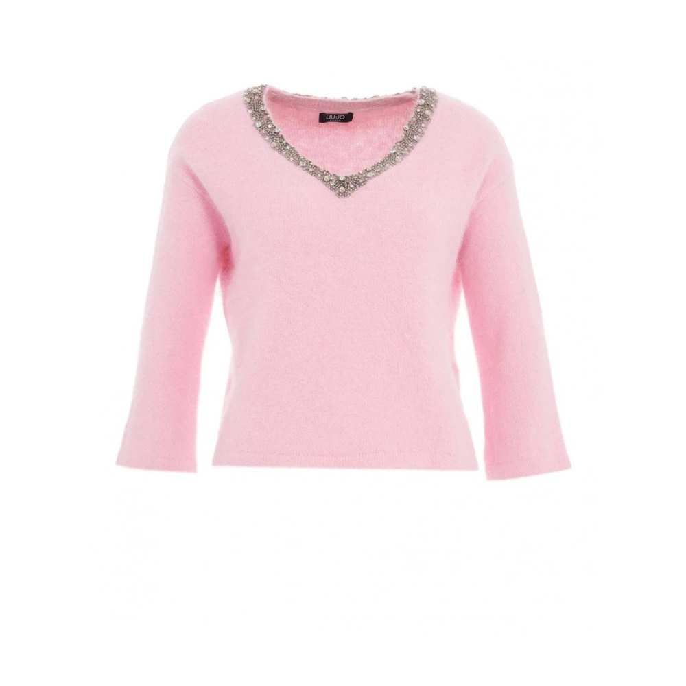 Liu Jo Roze Sweaters Cf3225Ma97L Pink Dames