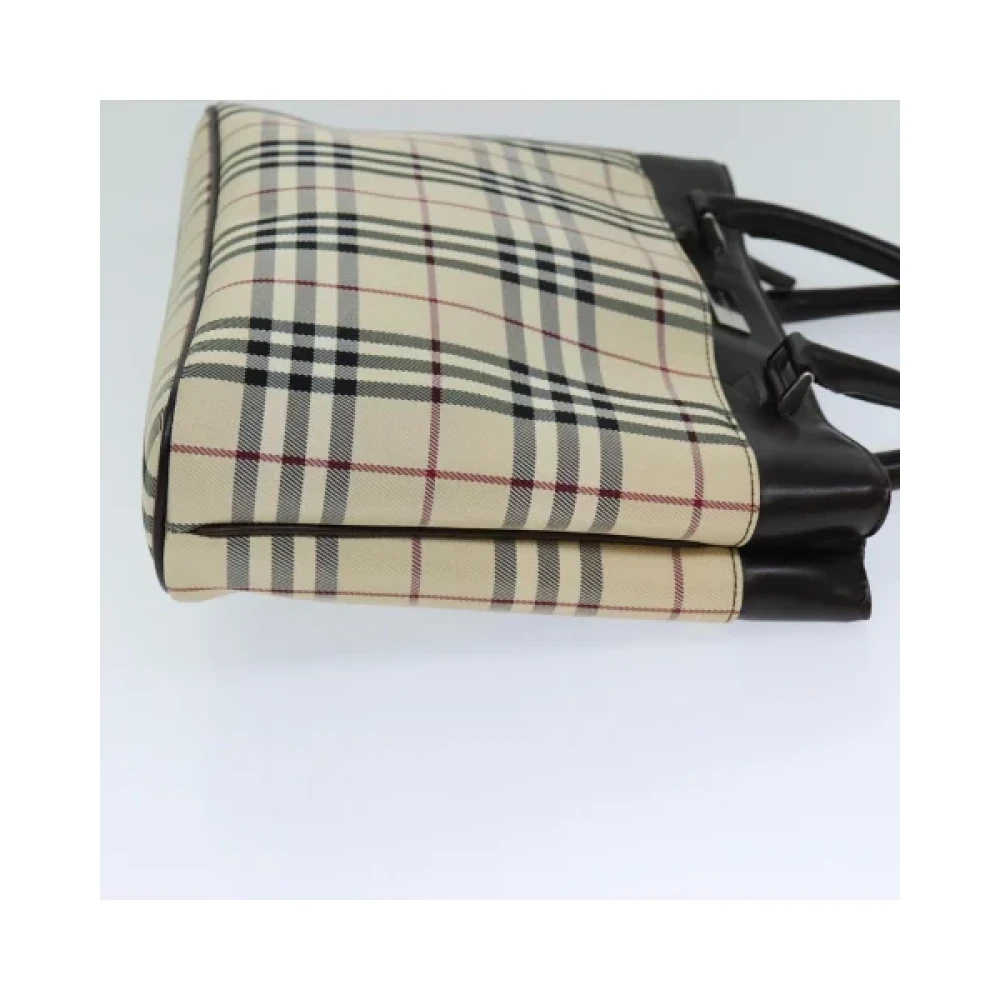 Burberry Vintage Pre-owned Canvas handbags Beige Dames