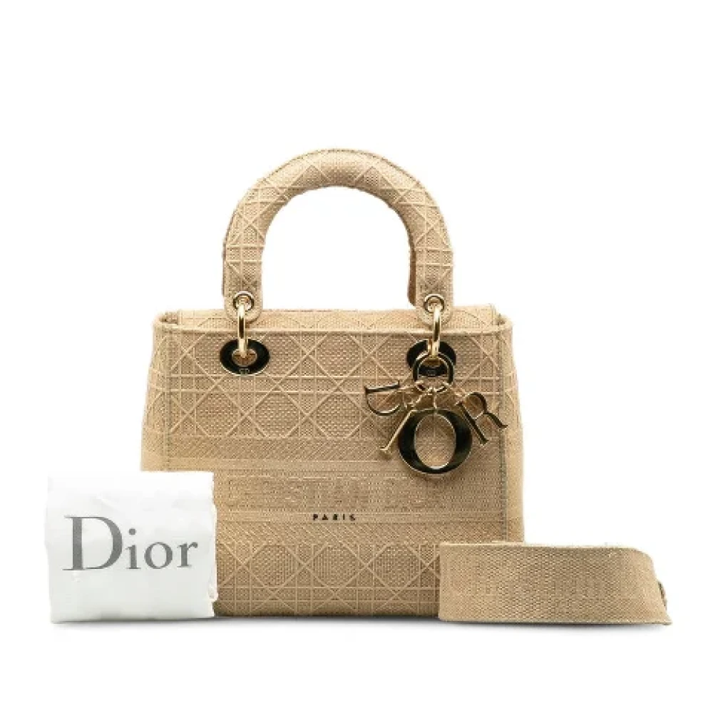 Dior Vintage Pre-owned Canvas dior-bags Beige Dames