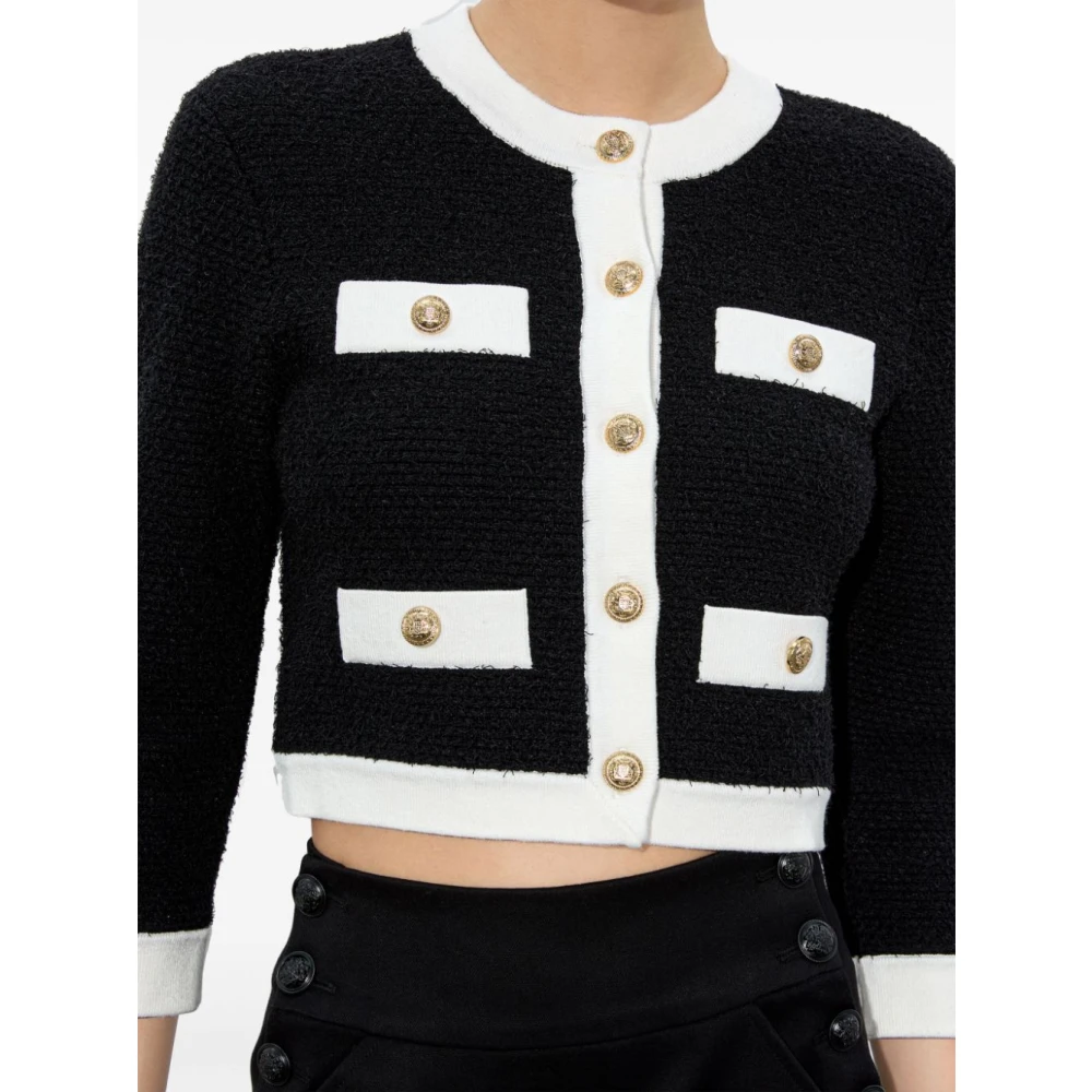 alice + olivia Zwarte Geknipte Jas met Nepzakken Black Dames