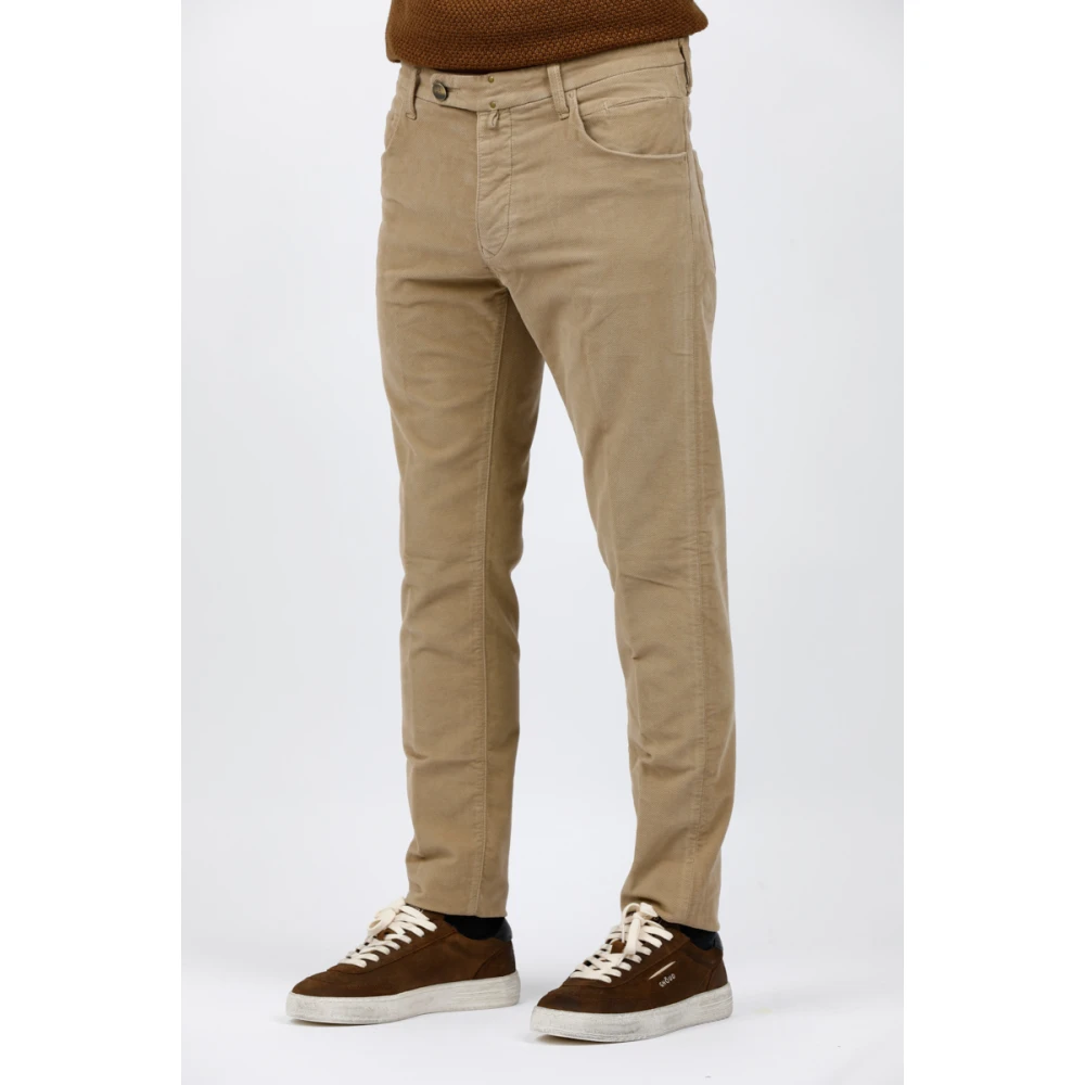 Incotex Fluwelen broek voor stijlvolle uitstraling Brown Heren