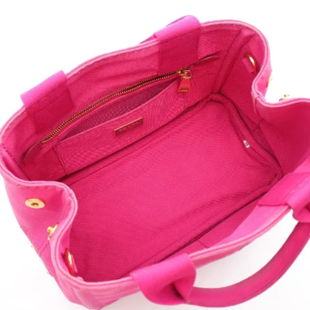 Prada Vintage Pre-owned Canvas prada-bags Pink Dames