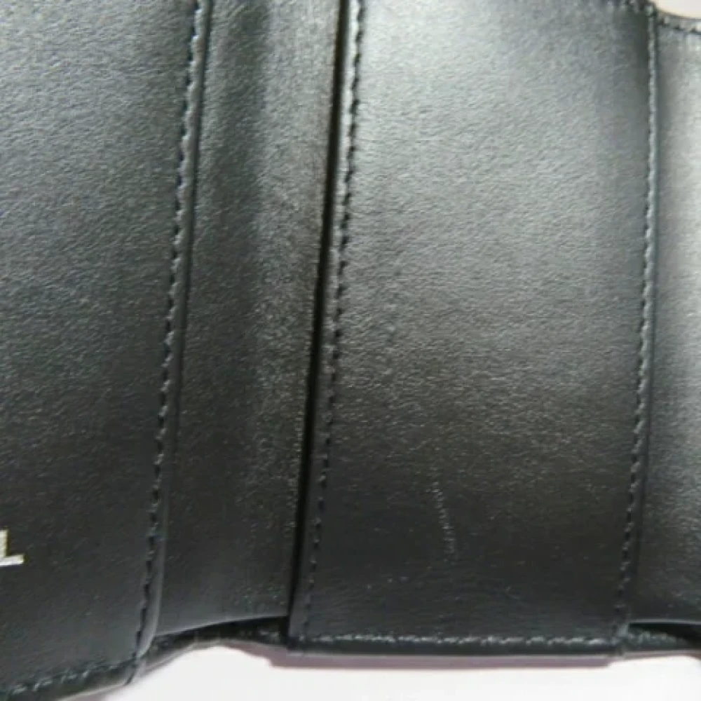 Chanel Vintage Pre-owned Leather wallets Black Dames