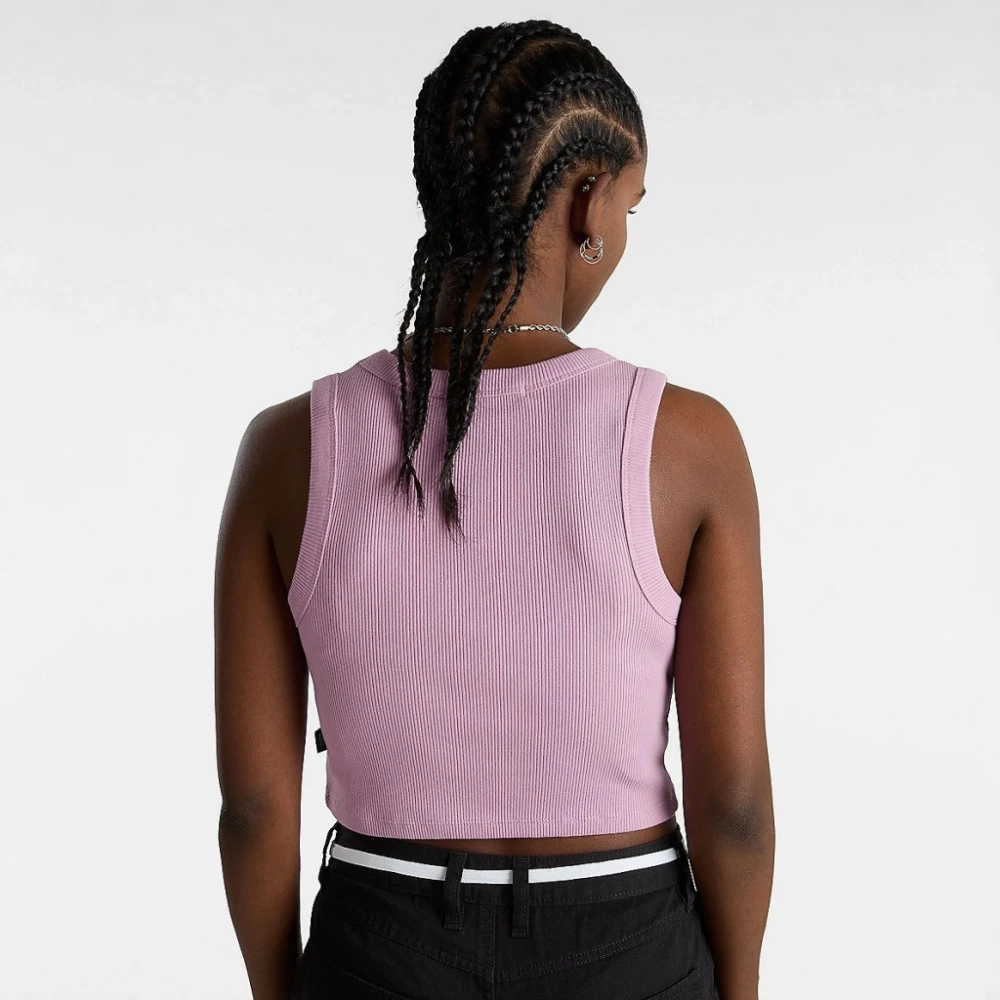 Vans Rib Tank Top Pink Dames