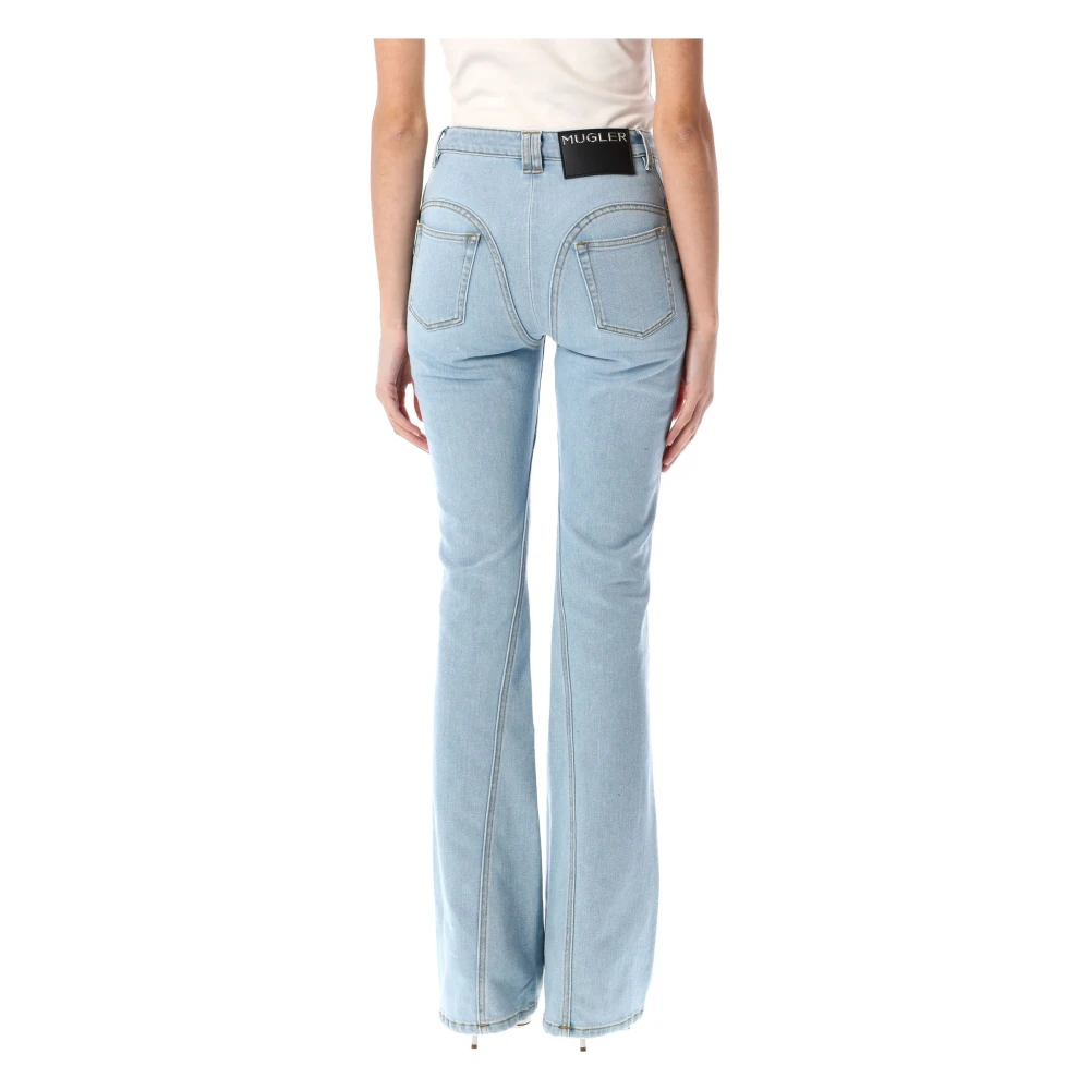 Mugler Flared Jeans voor een stijlvolle look Blue Dames