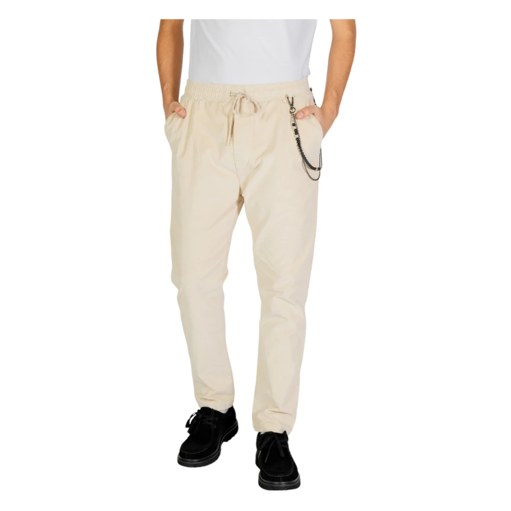 Gianni Lupo Beige Rits Kant Broek Herfst Winter Beige Heren