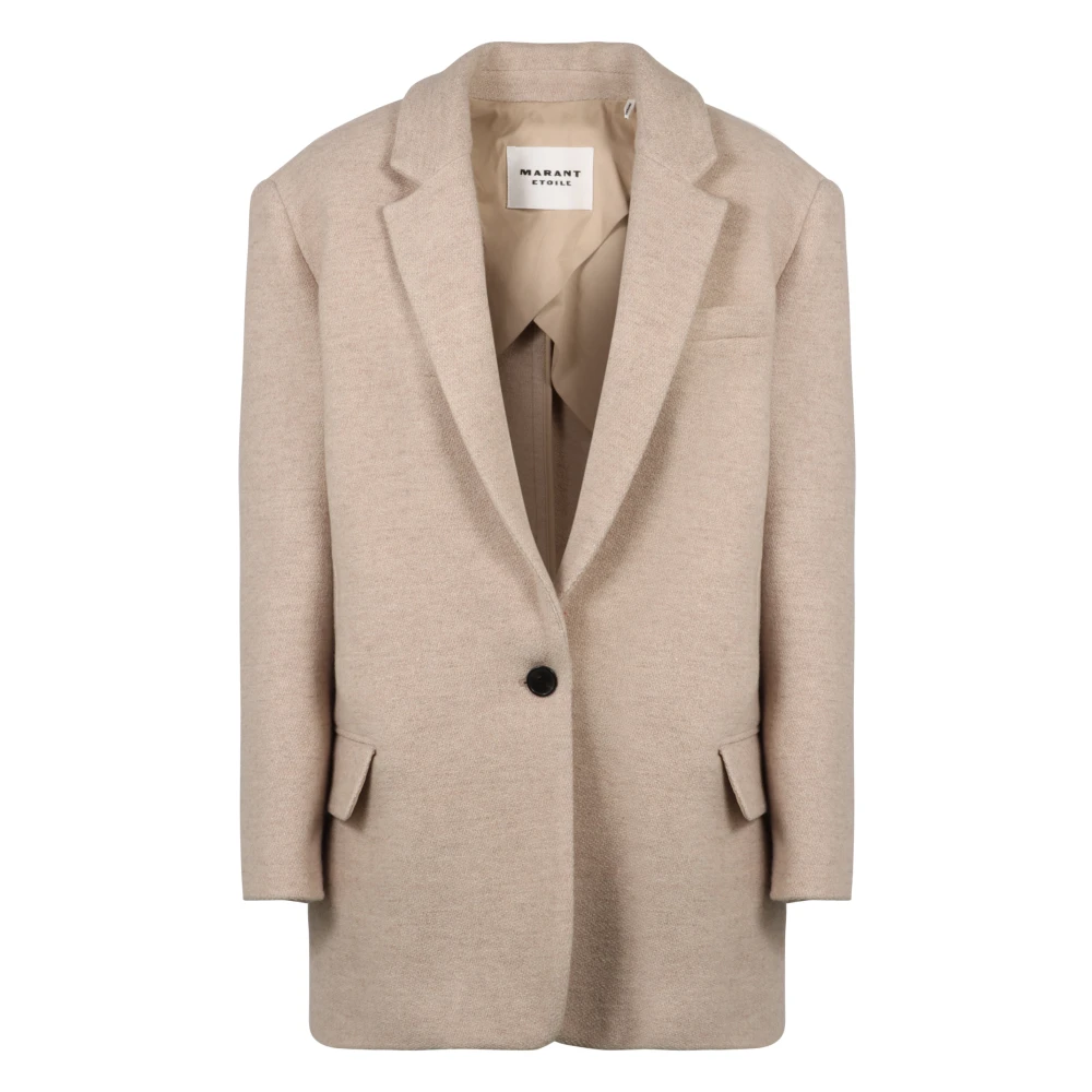 Marant Étoile Women's Beige Wool Single-Breasted Blazer