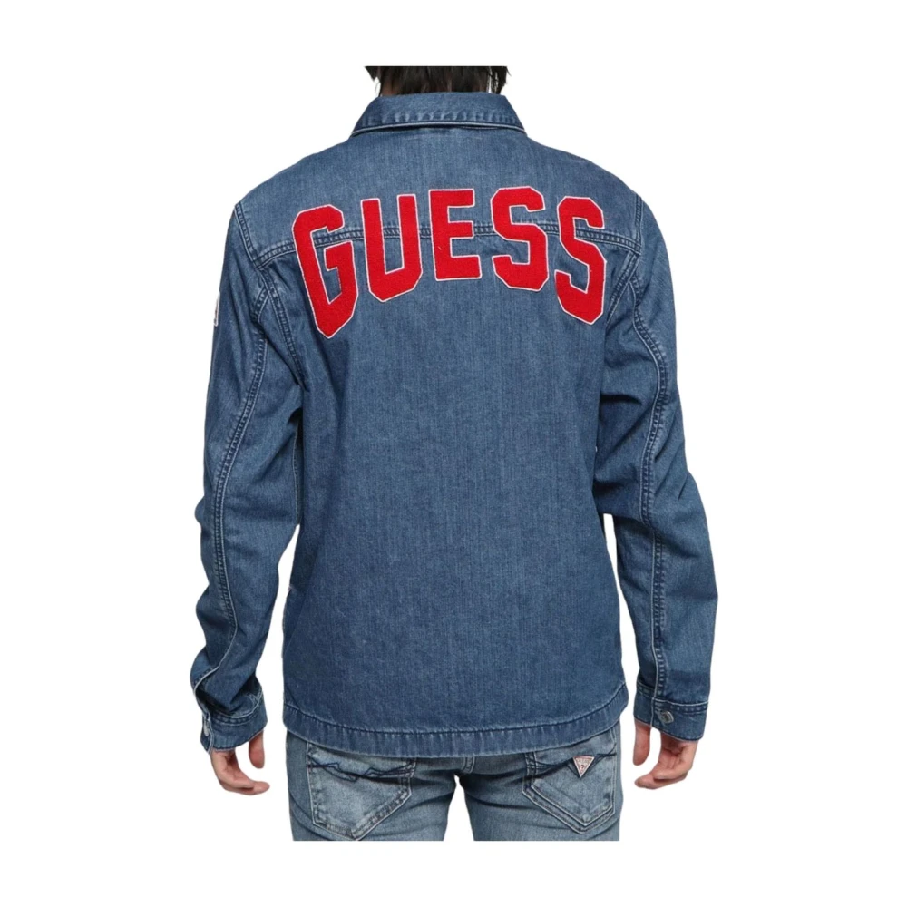 Guess Denim Overhemden Klassieke Collectie Blue Heren