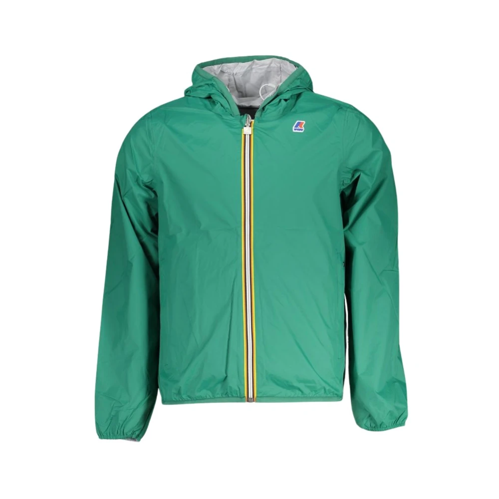 K-way Omkeerbare Waterdichte Hoodie Groen Green Heren