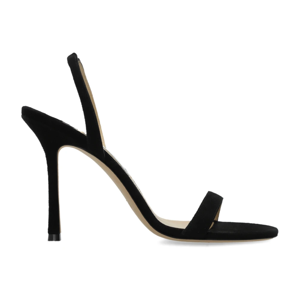 Jimmy Choo Jenn 100 Sandals - Female - High Heel Sandals - Black - 5 1/2 Uk - Shoes