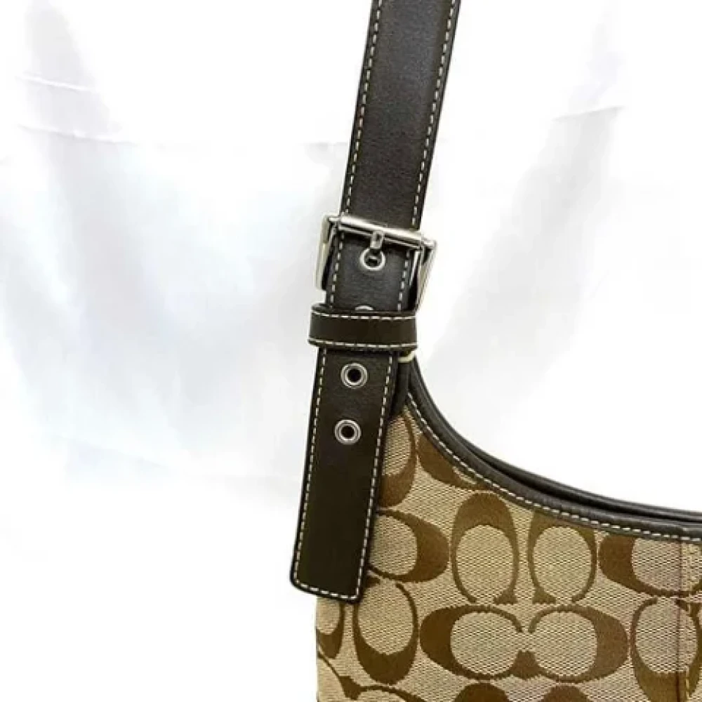 Coach Pre-owned Canvas shoulder-bags Beige Dames