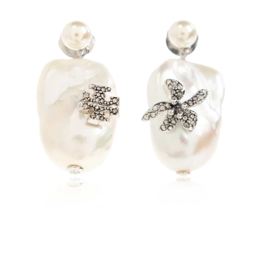 Tory Burch Donna Beige - Glass Pearl Earrings - Accessories - One Size
