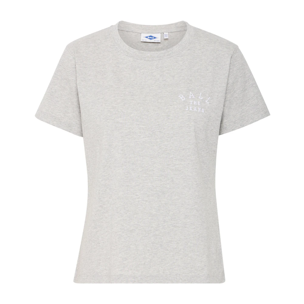 Ball Grijs Melange T-shirt Top Gray Dames