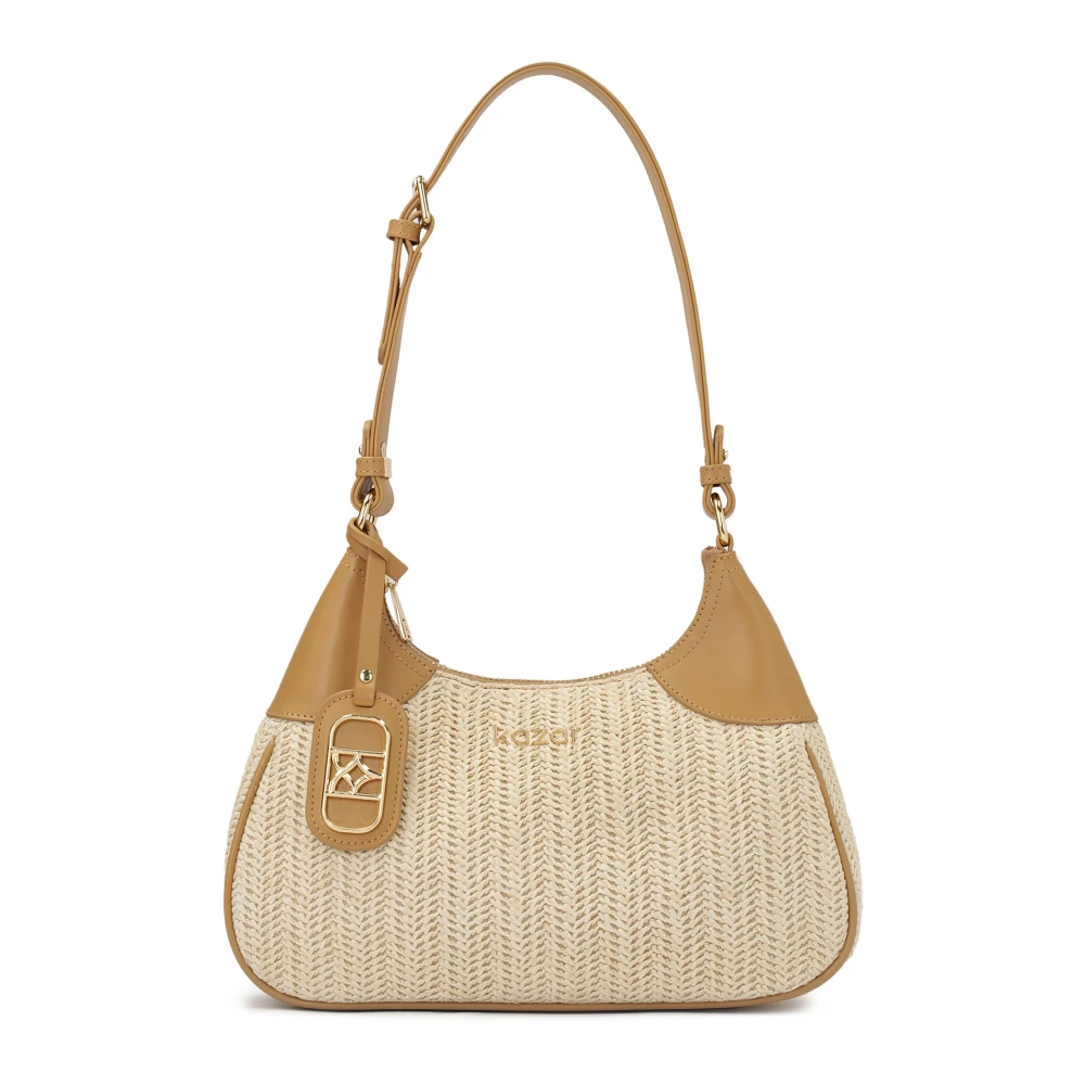 Kazar Beige gevlochten baguette handtas Beige Dames