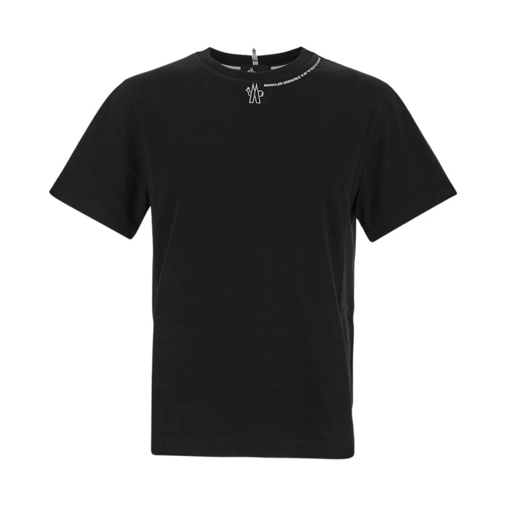 Moncler Katoenen Logo T-shirt Black Heren