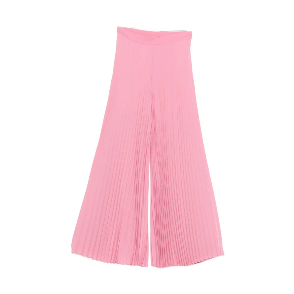 Twinset Women's Pink Palazzo Trousers - Wide Trousers - M - Trousers
